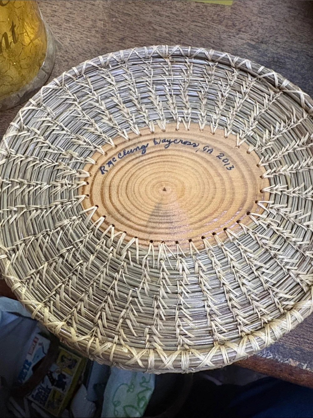 Pine needle basket
